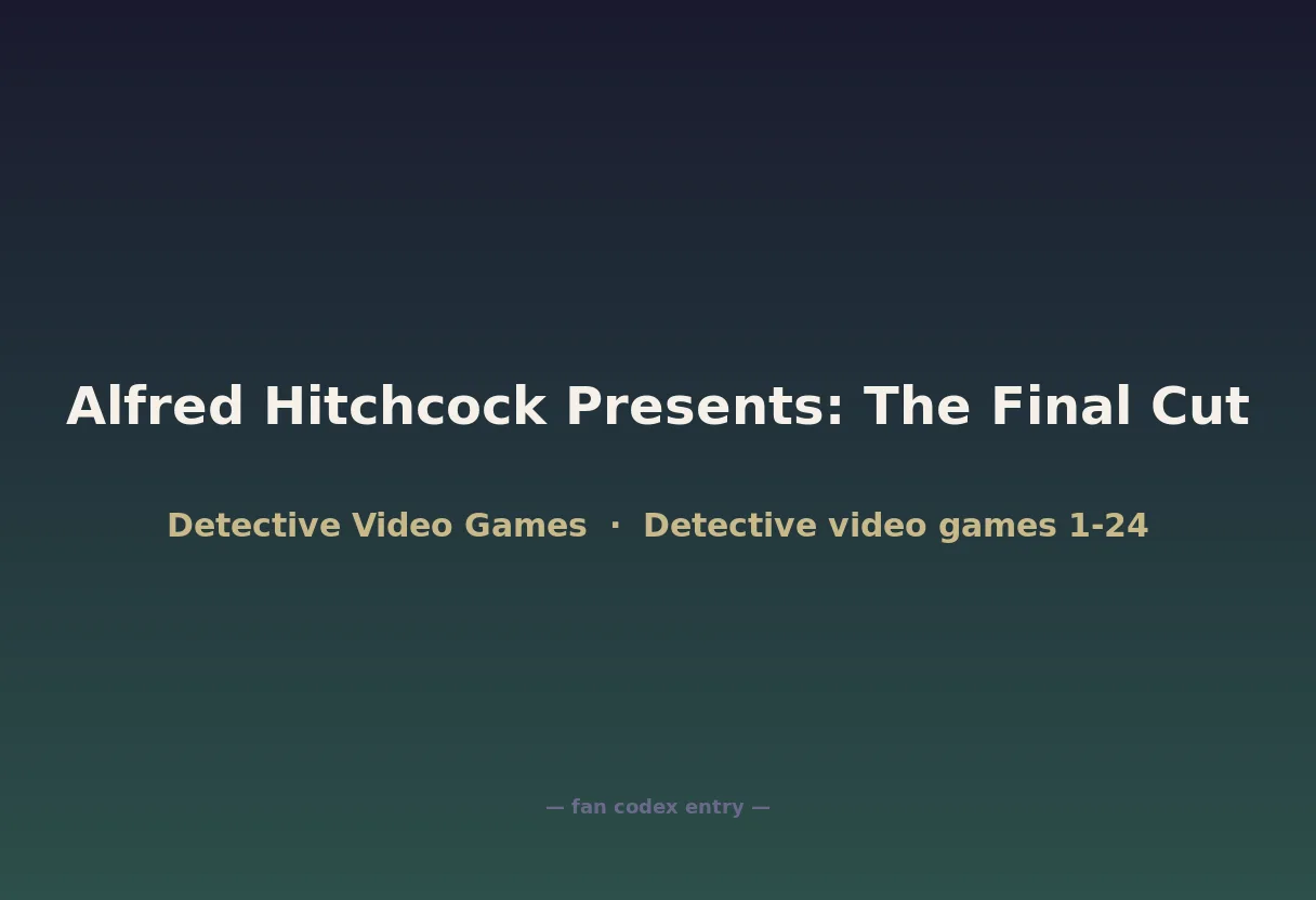Alfred Hitchcock Presents: The Final Cut