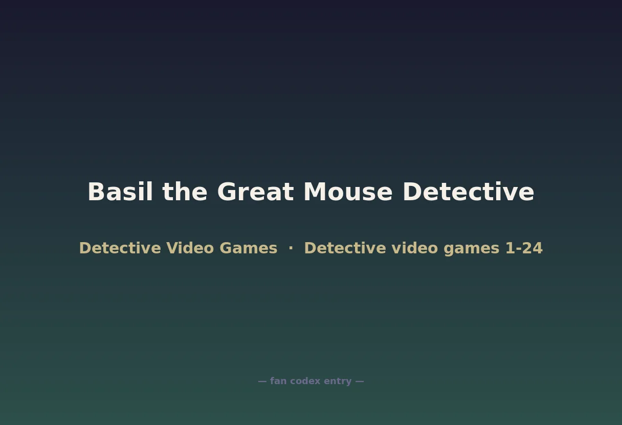 Basil the Great Mouse Detective